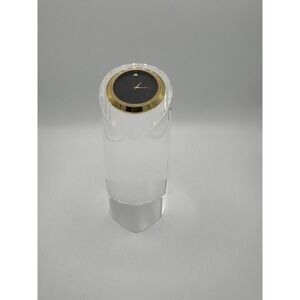 Movado crystal clock gold trim TCL-123M 300$ very rare collectible piece new
